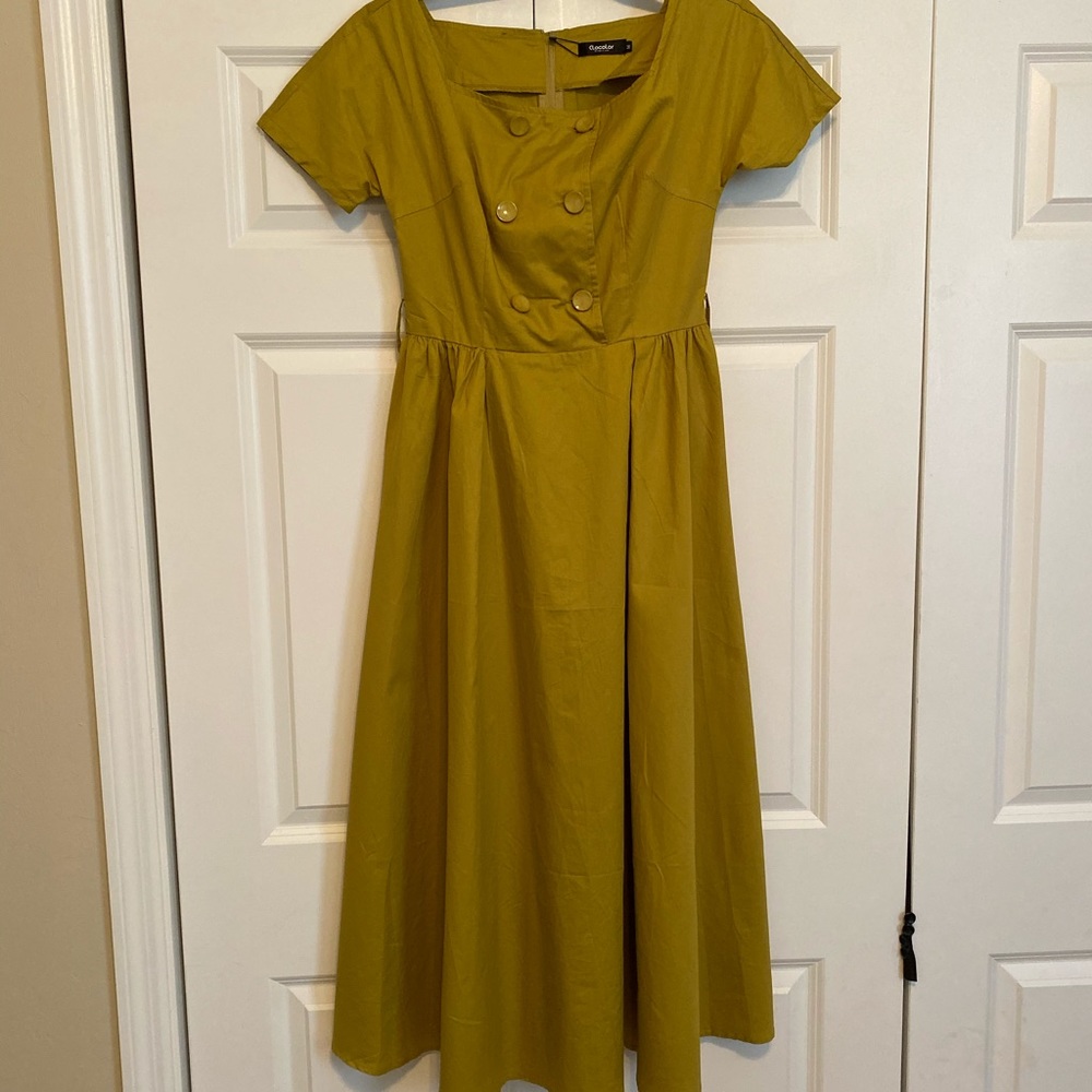 Olive green maxi dress